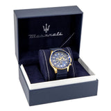 Maserati SFIDA Chronograph Blue Dial Blue Rubber Strap Watch For Men - R8871640004 Authentic Buy Shop Now