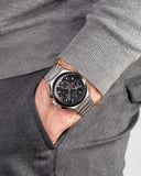 Maserati Triconic Chronograph Black Dial Silver Steel Strap Watch For Men - R8873639002 Authentic Buy Shop Now