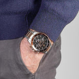 Maserati SFIDA Chronograph Black Dial Two Tone Steel Strap Watch For Men - R8873640009 Authentic Buy Shop Now