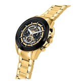 Maserati Traguardo Skeleton Black Dial Gold Steel Strap Watch For Men - R8873612058 Authentic Buy Shop Now
