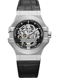 Maserati Potenza Automatic Black Dial Black Leather Strap Watch For Men - R8821108001 Authentic Buy Shop Now