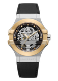 Maserati Potenza Automatic Skeleton Dial Black Leather Strap Watch For Men - R8821108011 Authentic Buy Shop Now