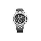 Maurice Lacroix Aikon Chronograph Black Dial Black Leather Strap Watch for Men - AI1018-SS001-330-2 Authentic Buy Shop Now