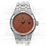 Maurice Lacroix Aikon Limited Edition Automatic Date Orange Dial Silver Steel Strap Watch For Men - AI6008-SS00F-530-1 Authentic Buy Shop Now