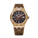 Maurice Lacroix Aikon Automatic Brown Dial Brown Leather Strap Watch For Men - AI6008-BRZ01-730-3 Authentic Buy Shop Now