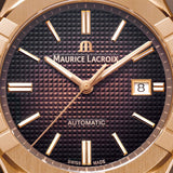 Maurice Lacroix Aikon Automatic Brown Dial Brown Leather Strap Watch For Men - AI6008-BRZ01-730-3 Authentic Buy Shop Now