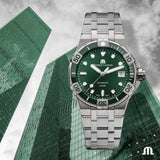 Maurice Lacroix Aikon Venturer Green Dial Silver Steel Strap Watch for Men - AI6057-SSL52-630-1 Authentic Buy Shop Now