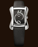 Maurice Lacroix Divina Black Dial with Diamonds Black Leather Strap Watch for Women - DV5012-SD531-120 Authentic Buy Shop Now