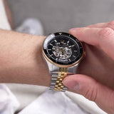 Maserati SFIDA Automatic Skeleton Black Dial Two Tone Steel Strap Watch For Men - R8823140010 Authentic Buy Shop Now