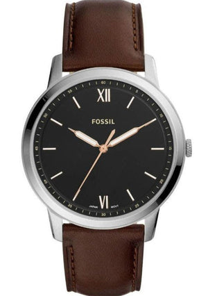 Fossil The Minimalist 3H Black Dial Brown Leather Strap Watch for Men - FS5464 Authentic Buy Shop Now