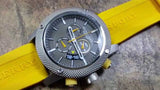 Burberry Sport Chronograph Grey Dial Yellow Rubber Strap Watch for Men - BU7712 Authentic Buy Shop Now