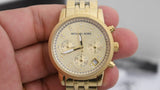 Michael Kors Ritz Chronograph Gold Dial Gold Steel Strap Watch for Women - MK5676 Authentic Buy Shop Now