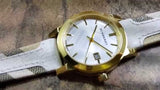 Burberry The City White Dial White Leather Strap Watch for Women - BU9110 Authentic Buy Shop Now