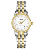 Mido Baroncelli III Automatic White Dial Two Tone Steel Strap Watch For Women - M7600.9.26.1 Authentic Buy Shop Now