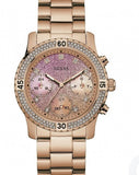 Guess Confetti Pink Dial Rose Gold Steel Strap Watch For Women - W0774L3 Authentic Buy Shop Now