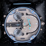Diesel Daddy 2.0 Chronograph Grey Dial Blue Steel Strap Watch For Men - DZ7414 Authentic Buy Shop Now