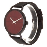 Calvin Klein Even Maroon Dial Black Leather Strap Watch for Men - K7B214CP Authentic Buy Shop Now