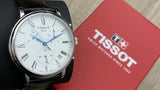 Tissot Carson Premium Chronograph Silver Dial Black Leather Strap Watch For Men - T122.417.16.033.00 Authentic Buy Shop Now
