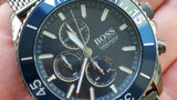 Hugo Boss Ocean Edition Blue Dial Black Mesh Bracelet Watch for Men - 1513702 Authentic Buy Shop Now