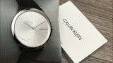 Calvin Klein Minimal Black Dial Black Leather Strap Watch for Men - K3M211C3 Authentic Buy Shop Now