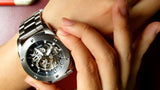 Fossil Modern Machine Automatic Silver Dial Silver Steel Strap Watch for Men - ME3081 Authentic Buy Shop Now