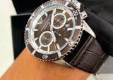Emporio Armani Diver Chronograph Brown Dial Brown Leather Strap Watch For Men - AR11486 Authentic Buy Shop Now