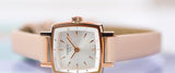 Tissot T Lady Lovely Square White Dial Pink Leather Strap Watch For Women - T058.109.36.031.00 Authentic Buy Shop Now