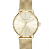 Armani Exchange Lola Analog Gold Dial Gold Mesh Strap Watch For Women - AX5536 Authentic Buy Shop Now
