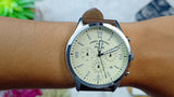 Fossil Forrester Chronograph White Dial Brown Leather Strap Watch for Men - FS5696 Authentic Buy Shop Now