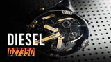 Diesel Mr Daddy 2.0 Chronograph Black Dial Black Leather Strap Watch For Men - DZ7350 Authentic Buy Shop Now