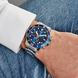 Tissot Seastar 1000 Chronograph Blue Dial Silver Steel Strap Watch For Men - T120.417.11.041.00 Authentic Buy Shop Now