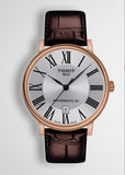 Tissot Carson Premium Powermatic 80 Silver Dial Brown Leather Strap Watch For Men - T122.407.36.033.00 Authentic Buy Shop Now