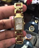 Burberry Heritage Silver Dial Brown Leather Strap Watch for Women - BU4213 Authentic Buy Shop Now