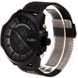 Diesel Mega Chief Chronograph Black Dial Black Mesh Bracelet Watch For Men - DZ4514 Authentic Buy Shop Now