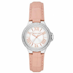 Michael Kors Camille Three-Hand Crystals White Dial Pink Leather Strap Watch for Women - MK2963 Authentic Buy Shop Now