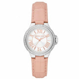 Michael Kors Camille Three-Hand Crystals White Dial Pink Leather Strap Watch for Women - MK2963 Authentic Buy Shop Now