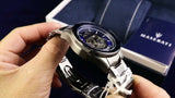 Maserati SFIDA Automatic Blue Dial Silver Steel Strap Watch For Men - R8823140001 Authentic Buy Shop Now