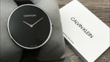 Calvin Klein Full Moon Black Dial Black Leather Strap Watch for Women - K8Y231C1 Authentic Buy Shop Now