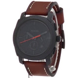 Fossil Machine Chronograph Black Dial Brown Leather Strap Watch for Men - FS5234 Authentic Buy Shop Now