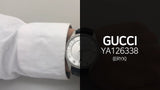 Gucci G Timeless Eryx Silver Dial Black Leather Strap Watch For Men - YA126338 Authentic Buy Shop Now