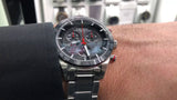 Tissot T Sport PRS 516 Chronograph Black Dial Silver Steel Strap Watch For Men - T100.417.11.051.01 Authentic Buy Shop Now