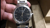 Burberry The City Black Dial Silver Steel Strap Watch for Men - BU9901 Authentic Buy Shop Now