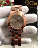 Marc Jacobs Amy Glitz Brown Dial Rose Gold Steel Strap Watch for Women - MBM3221 Authentic Buy Shop Now
