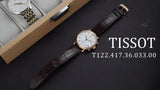 Tissot Carson Premium Chronograph Silver Dial Brown Leather Strap Watch For Men - T122.417.36.033.00 Authentic Buy Shop Now