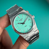 Tissot PRX Quartz Light Green Dial Silver Steel Strap Watch for Men - T137.410.11.091.01 Authentic Buy Shop Now
