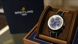 Breitling Navitimer 1 Chronograph 41mm Automatic Black Dial Black Leather Strap Mens Watch - A13324121B1P1 Authentic Buy Shop Now