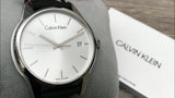 Calvin Klein City Silver Dial Black Leather Strap Watch For Women - K2G231C6 Authentic Buy Shop Now