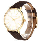 Michael Kors Pyper Quartz Silver Dial Brown Leather Strap Watch For Women - MK2857 Authentic Buy Shop Now