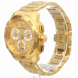 Versace Dylos Chronograph Gold Dial Gold Steel Strap Watch for Men - VQC040015 Authentic Buy Shop Now