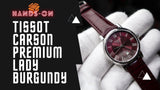 Tissot Carson Premium Lady Maroon Dial Maroon Leather Strap Watch For Women - T122.210.16.373.00 Authentic Buy Shop Now